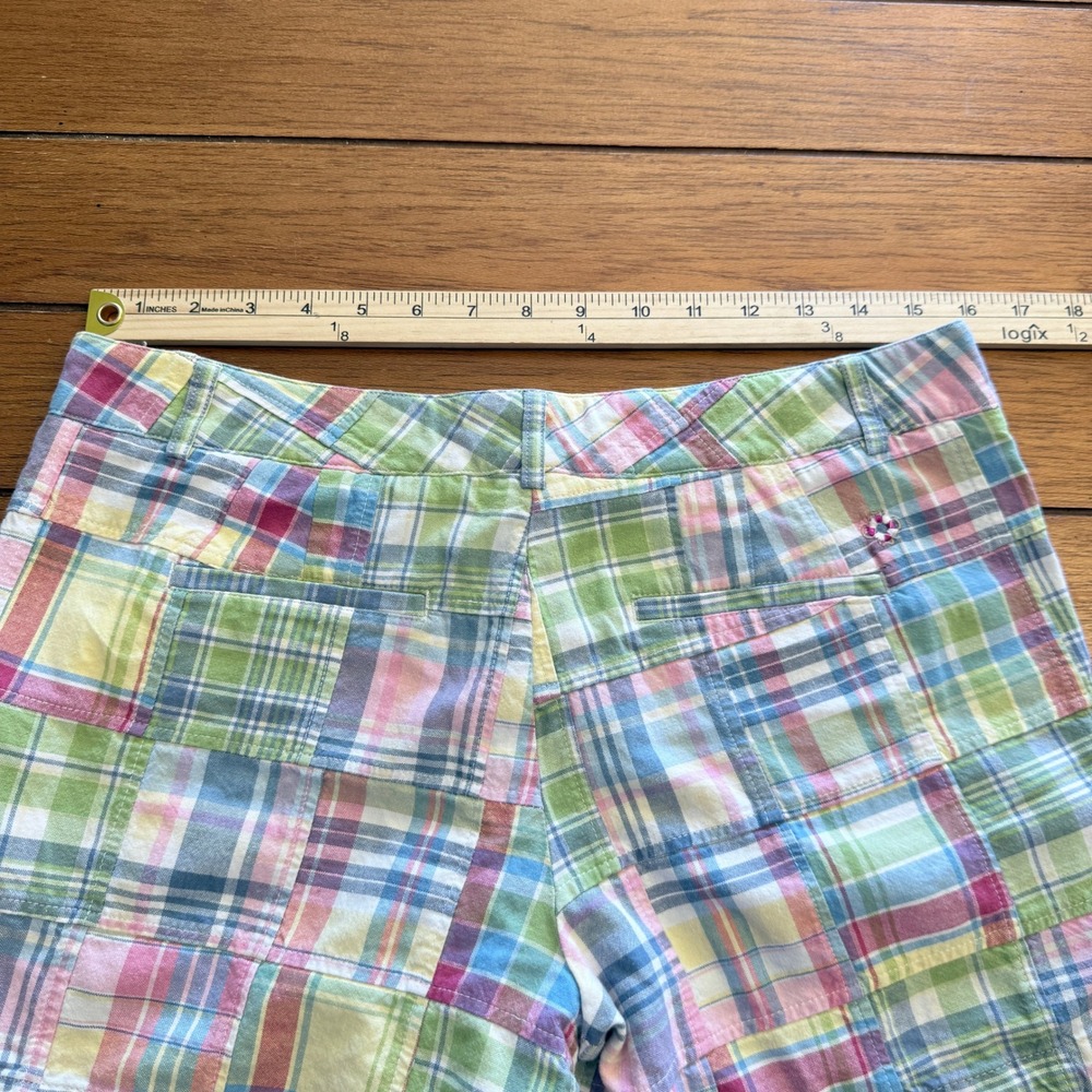 Castaway Nantucket Island Womens Patchwork Plaid Shorts Pastel Size 6 - Picture 4 of 5